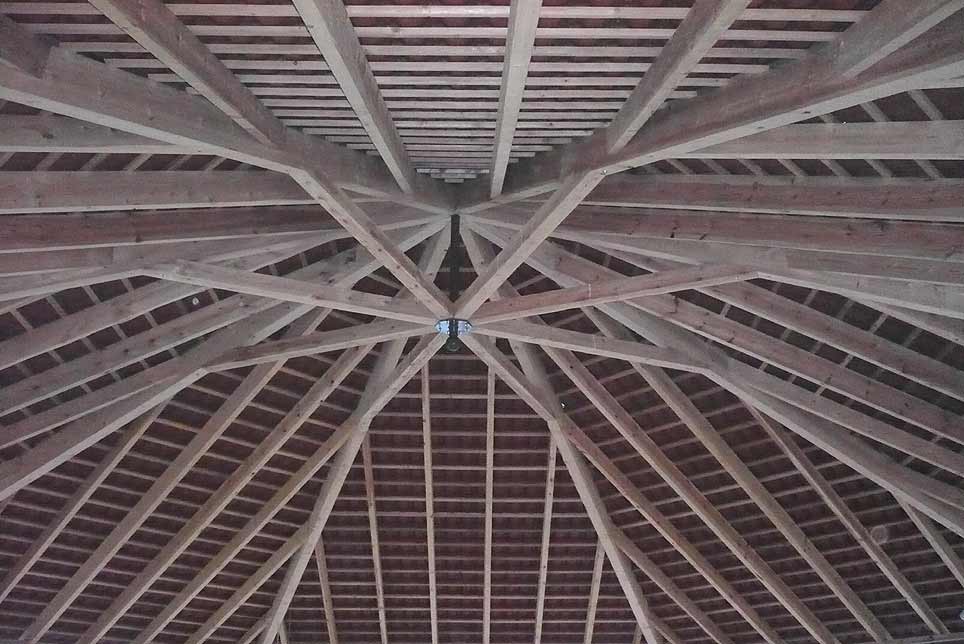 Dach der Longierhalle